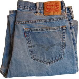 Levis 560 Jeans 38X37‎ Blue Fade Stressed Loose Baggy Skate Street